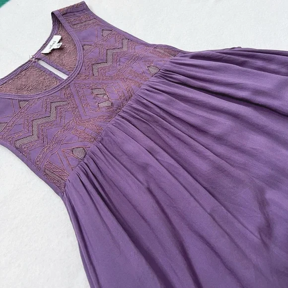 HostPick Aritzia Wilfred Allier Dress Mauvish Purple Sleeveless Mini Flowy Sz XS - Picture 8 of 16